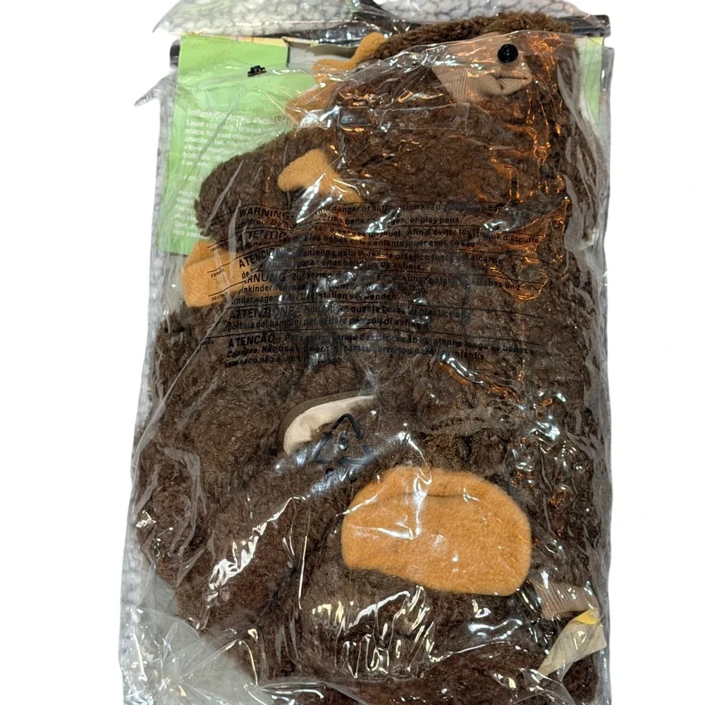InCharacter Monkey Costume Infant Medium 12-18 Months Brown Plush Halloween Set